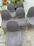6 stoffen stoelen grijs, Huis en Inrichting, Ophalen, Zo goed als nieuw, Grijs, Stof
