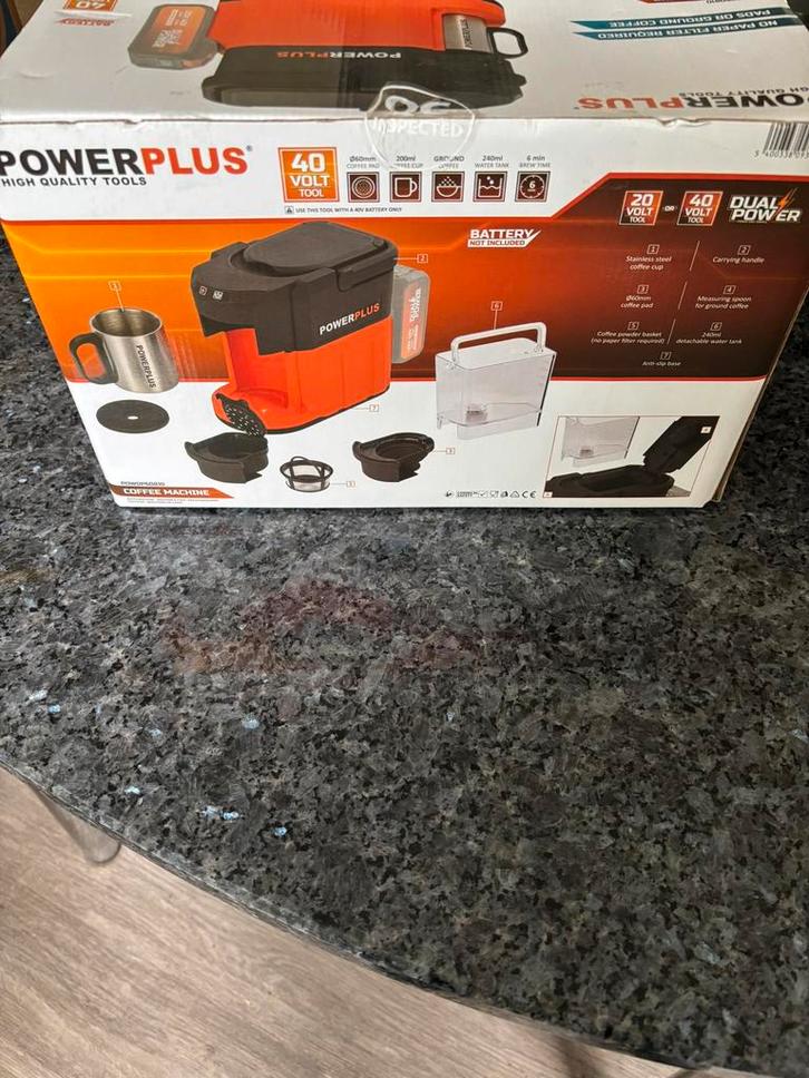 Powerplus Dual koffieapparaat op accu, Elektronische apparatuur, Koffiezetapparaten, Nieuw, Ophalen of Verzenden