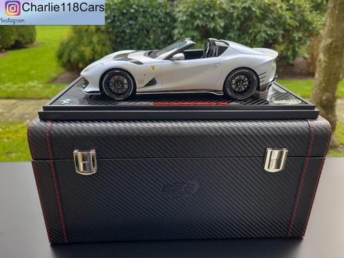 BBR 1/18 Ferrari 812 Competizione A - Charles LeClerc koffer, Hobby en Vrije tijd, Modelauto's | 1:18, Nieuw, Auto, Ophalen of Verzenden