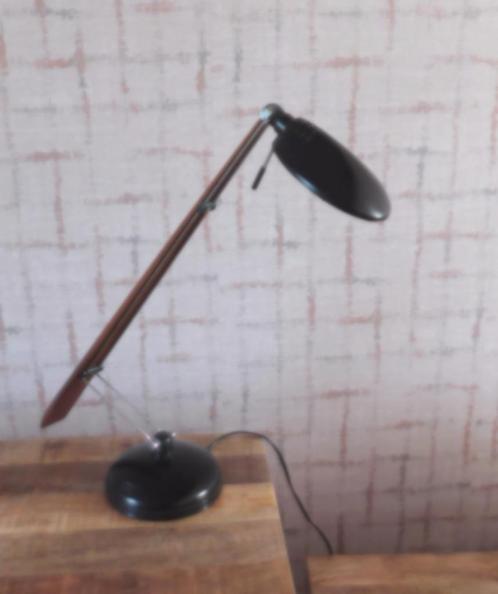 bureaulamp van acacia en metaal - woondecoratie - woonkamer, Diversen, Bureau-accessoires, Gebruikt, Ophalen of Verzenden