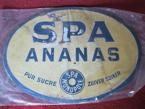 Wand- reclamepaneel van 1951 Spa ANANAS reclamebord., Verzamelen, Merken en Reclamevoorwerpen, Reclamebord, Ophalen