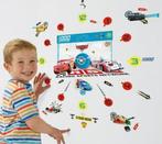 Disney Cars Tick Tock Wandklok met Muurstickers - AANBIEDING, Ophalen of Verzenden, Nieuw, Klok