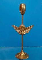 Koperen kandelaar engel, Antiek en Kunst, Antiek | Kandelaars, Ophalen of Verzenden