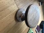 ronde tafel/ sokkel Afrikaans massief hout, Ophalen