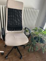 Chaise de bureau blanche avec dossier haut et accoudoirs, Enlèvement, Utilisé, Blanc, Chaise de bureau