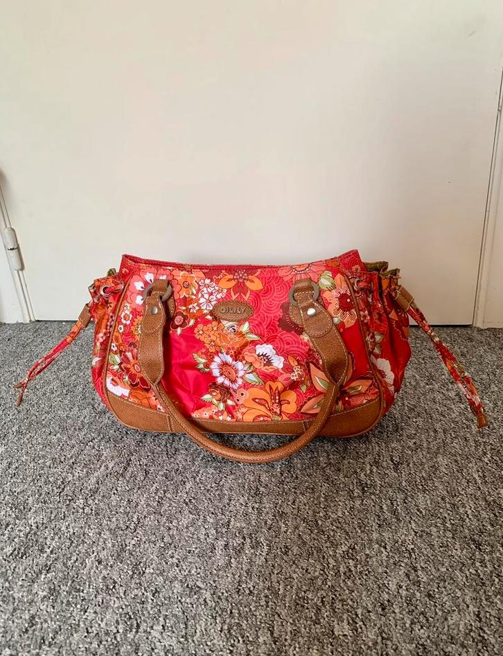 Sac Oilily rose et orange, Handtassen en Accessoires, Tassen | Damestassen, Zo goed als nieuw, Handtas, Roze