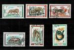 AFRIKA  VOLKSREPUBLIEK CONGO DIEREN 6 POSTZEGELS GESTEMPELD, Ophalen of Verzenden, Overige landen, Gestempeld