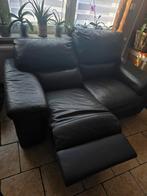 divan 2 place  en cuir noir électrique, Gebruikt, 150 tot 200 cm, Tweepersoons, Modernes