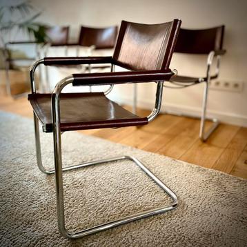  6x zeer mooie Marcel Breuer buisframe stoel (€/stk)