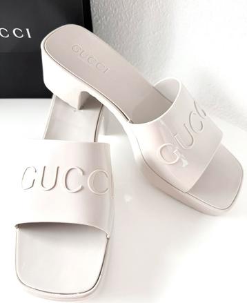 GUCCI PLATFORM LOGO MUILTJES, 41,(NEW €645) ORIGINEEL💖💖💖 beschikbaar voor biedingen