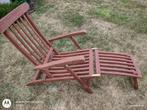 Houten deckchair, Ophalen, Gebruikt, Hout, Verstelbaar