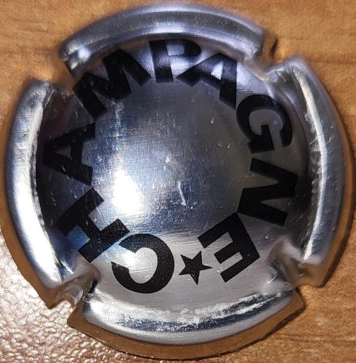 Capsule Champagne de VIGNERONS métal & noir nr.394b, Verzamelen, Wijnen, Nieuw, Champagne, Frankrijk, Ophalen of Verzenden