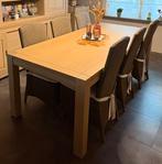 Eetkamer tafel met 6 stoelen, Huis en Inrichting, Tafels | Eettafels, Ophalen, Gebruikt, Landelijk modern, Eikenhout