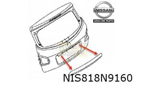 Nissan Qashqai achterklepgreep (bij camera en intelligent pa, Auto-onderdelen, Carrosserie, Achterklep, Nissan, Achter, Nieuw