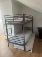 Stapelbed 90x200 3 personen met matrassen, Ophalen, Gebruikt, Stapelbed