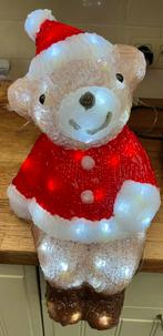 Zittend kerstbeer met ledlampjes voor binnen of buiten, Ophalen of Verzenden, Zo goed als nieuw