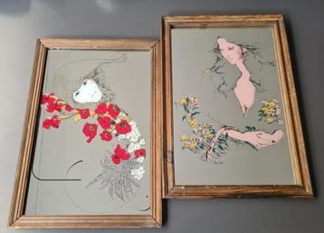 Susan Obrandt mirrors, set, seventies beschikbaar voor biedingen