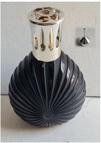 Lampe Berger zwart glazen houder Vintage model incl trechter, Gebruikt, Ophalen of Verzenden