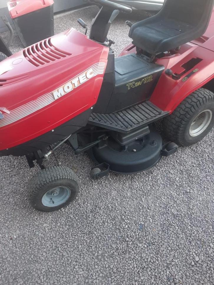 Zitmaaier motec tc125/102, Tuin en Terras, Zitmaaiers, Gebruikt, Opvangzak, Opvangbak, Ophalen