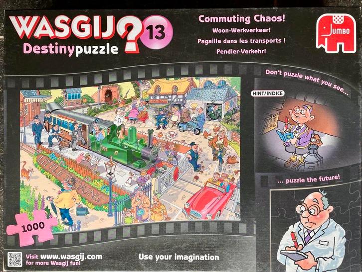 Puzzel Wasgij Destiny 13 1000 stukjes Woonwerkverkeer, Hobby en Vrije tijd, Denksport en Puzzels, Zo goed als nieuw, Legpuzzel