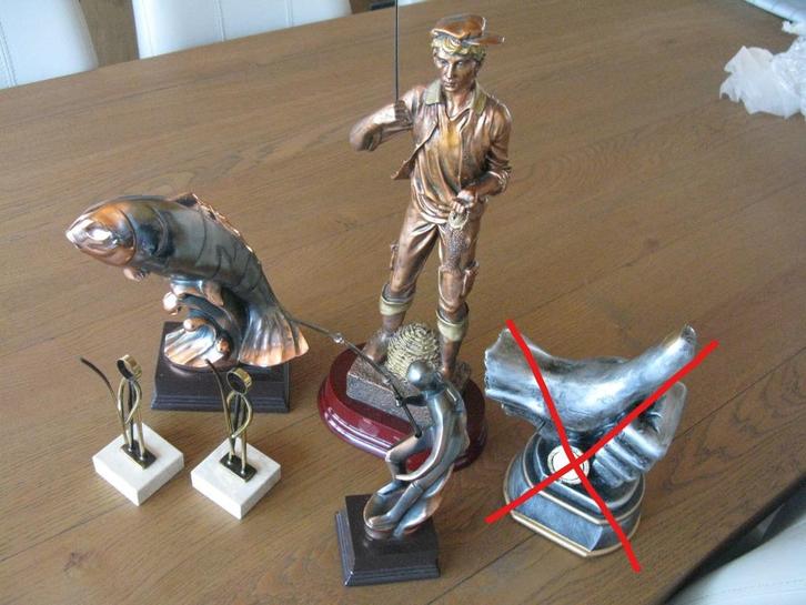 Beeldjes vissers troffee, Verzamelen, Beelden en Beeldjes, Ophalen of Verzenden