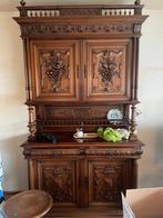 Antieke Jachtkast met Houtsnijwerk, Antiquités & Art