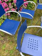 Stijlvolle stoel met armleuning, Ophalen, Gebruikt, Blauw, Modern