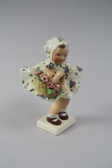 Statuette "Bambina" en céramique vintage Carlo Mollica beschikbaar voor biedingen