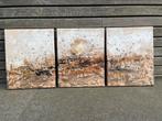 Schilderij abstract 3 luik Mk Art, Ophalen of Verzenden
