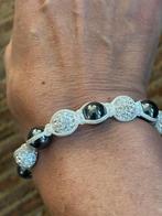 SHAMBALLA ARMBAND met SWAROFSKI KRISTALLEN, Enlèvement, Neuf, Blanc, Avec cristal