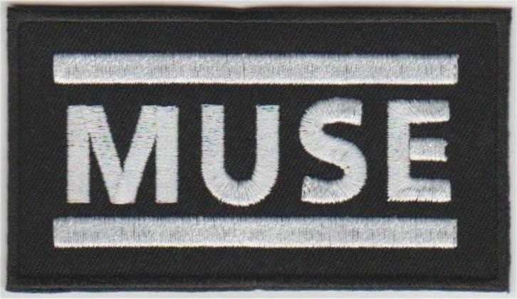 Muse stoffen opstrijk patch embleem, Verzamelen, Muziek, Artiesten en Beroemdheden, Nieuw, Kleding, Verzenden