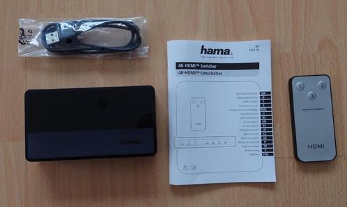 HAMA 4K HDMI switcher/schakelbox, TV, Hi-fi & Vidéo, Accessoires de télévision, Comme neuf, Enlèvement