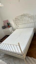 Lit structure IKEA Model LEIRVIK 200x140cm, Huis en Inrichting, Slaapkamer | Bedden, Ophalen, Wit, 140 cm, Zo goed als nieuw