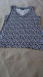 TOP TERRE BLEUE TAILLE 38 BLEU FONCÉ/BLANC, Vêtements | Femmes, Tops, Sans manches, Taille 38/40 (M), Enlèvement ou Envoi, Terre Bleue