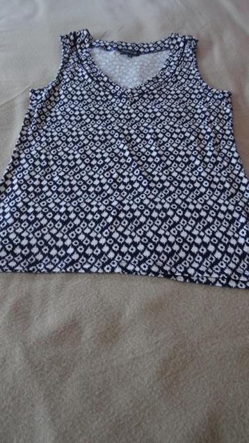 TOP TERRE BLEUE MAAT 38 DONKERBLAUW/WIT beschikbaar voor biedingen