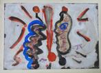 FRED BERVOETS / COMPOSITIE / ZW-W ETS + GOAUCHE / 78x107cm, Antiek en Kunst, Kunst | Litho's en Zeefdrukken, Ophalen