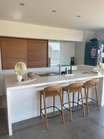 Keuken eiland te koop wit/hout/composiet, Huis en Inrichting, Keuken | Complete keukens, Ophalen, Gebruikt, Wit, Composiet