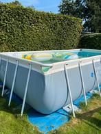 Zwembad met warmtepomp en filter, Tuin en Terras, Ophalen, Gebruikt, Rechthoekig, Opzetzwembad