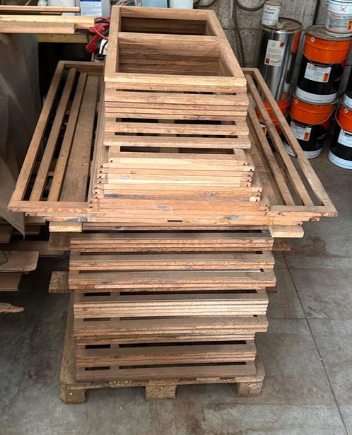 Oude eiken binnen kaders voorkasten diverse afmetingen, Doe-het-zelf en Bouw, Hout en Planken, Zo goed als nieuw, Eiken, Ophalen