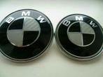 Bmw logo's motorkap/koffer >zwart wit carbon >82mm/73mm, Nieuw, Ophalen of Verzenden, BMW