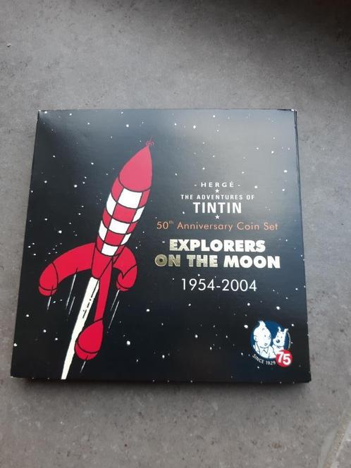 Tintin " explorers on the moon" pièce  argent massif limitée, Timbres & Monnaies, Monnaies | Europe | Monnaies euro, Série, Argent