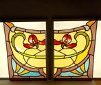 2 glas-in-lood ramen art nouveau, Ophalen