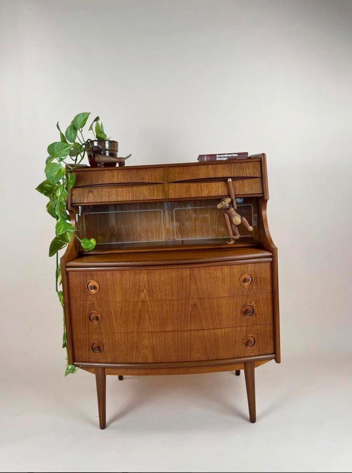 Gunnar Falsig for Holstebro Møbelfabrik Danish Teak Secretar, Huis en Inrichting, Kasten | Secretaires, Zo goed als nieuw, Ophalen