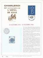 Charleroi 50è Anniversaire de l'Hôtel de ville 18.10.1936 -, Autre, Avec timbre, Affranchi, Oblitéré