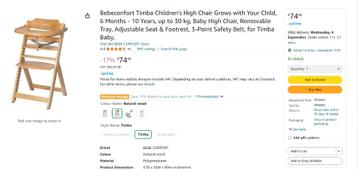 CHAISE BEBE / HIGH CHAIR