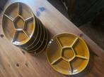 6x jaren 70 fondue borden, Antiek en Kunst, Ophalen