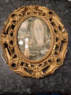 Cadre religieux N-D de Lourdes lumineux, Antiquités & Art, Enlèvement ou Envoi