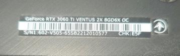 RTX 3060TI MSI, Computers en Software, Videokaarten, Ophalen of Verzenden, Gebruikt