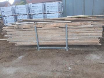 Bekistingsplanken 3x gebruikt 55m² beschikbaar voor biedingen
