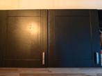 deuren keuken kasten zwart (maat Ikea Faktum), Huis en Inrichting, Ophalen, Gebruikt, Zwart, 50 tot 100 cm